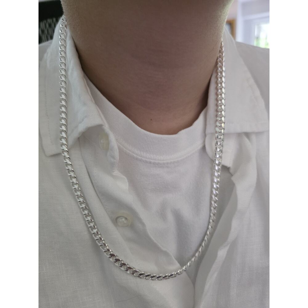 New Sterling Silver 925 Miami Cuban Link Chain Necklace 7mm 24" Inch